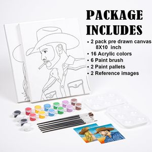 Trước khi rút ra vải cho bức tranh cho người lớn nhâm nhi và sơn Kit cho người lớn của ngày đêm cao bồi các cặp vợ chồng chủ đề Sơn Đảng thiết lập trước vẽ - Product Image 4