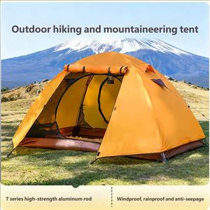 Tente de montagne portable 4 saisons à double couche, une chambre, imperméable, 1500-2000 mm, installation rapide, Oxford 210D résistant aux UV - Product Image 4