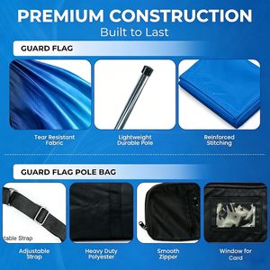 KHAMPA Spinning Color Guard Flag 71 In Blue Lightweight <b>Dance</b> Flag With <b>Pole</b> And Carrying Bag For Cheerleading Events - Product Image 4