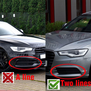 Paire de grilles de phares antibrouillard avant pour Audi A6 C7 2012 2013 2014 2015, style RS6, garniture de remplacement pour aérateur de pare-chocs avant - Product Image 2