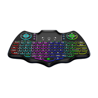Nuevo Mini Teclado Inalámbrico V18 2.4G BT Táctil con Retroiluminación de 7 Colores, Teclado Inalámbrico con Mouse Aéreo para Android TV Box PC