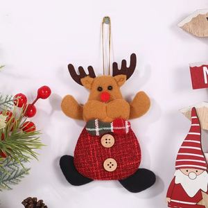 Festive <b>Christmas</b> Cloth Angel Fabric Pendant Set Modern <b>Mini</b> 3-Color Printed Hanging Decor Customizable Holiday Gift (Low - Product Image 3