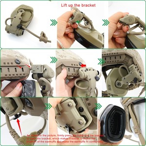 TS TAC-SKY TSRAC <strong>Tactical</strong> ARC Rail Attached Communication Headset Noise Reduction for Fast <strong>Helmet</strong> <strong>Tactical</strong> Headset - Product Image 3