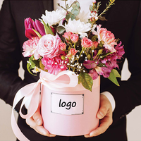 Boîte Cadeau de Luxe Portable avec Revêtement UV pour Emballage Floral, Écologique et Personnalisable, Boîte de Livraison Cylindrique en Gros