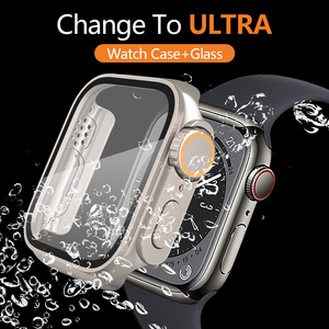 Second Change Ultra 1/2 Carcasa de vidrio templado de 49mm, para <span class=keywords><strong>Apple</strong></span> <span class=keywords><strong>Watch</strong></span> Series 6-8 40/41/44/45mm Funda protectora-Impermeable - Product Image 5