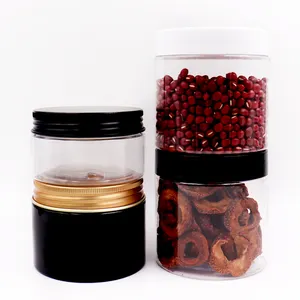 Empty PET Plastic Bottle Jar 30ml 50ml 100ml 120ml 150ml 200ml 250ml 300ml 500ml Transparent Food Grade Plastic Jar