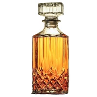 Bouteille en verre vide personnalisée carrée 100ml 250ml 300ml 375ml 500ml pour vin, champagne, liqueur, XO