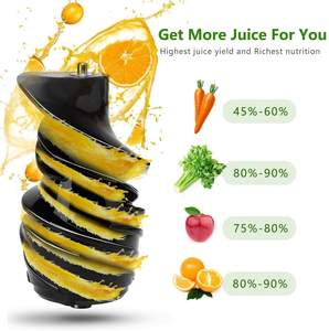 Extracteur de jus domestique auto-nettoyant à moteur CC en acier inoxydable Big Mouth OEM - Product Image 3