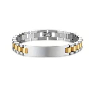 2025 braccialetto curvo da uomo in acciaio inossidabile di lusso Best Seller può intagliare cinturino in metallo <span class=keywords><strong>bracciale</strong></span> <span class=keywords><strong>con</strong></span> barra per incisione - Product Image 5