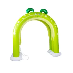สปริงเกลอร์พองสีเขียวหนอนสำหรับเด็ก,ของเล่นฉีดน้ำในสระกลางแจ้งปรับได้ตามต้องการ