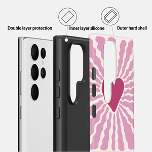 Funda de teléfono móvil impermeable de TPU con forma de corazón rosa de lujo para Samsung 25 24 23 <span class=keywords><strong>22</strong></span> 21 Series <span class=keywords><strong>IPhone</strong></span> 17 16 15 <span class=keywords><strong>Pro</strong></span> <span class=keywords><strong>Max</strong></span> - Product Image 5