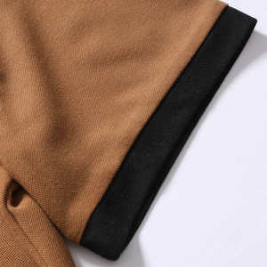 Chemises polo de haute qualité pour hommes, manches courtes, style décontracté et professionnel, imprimé vintage, broderie, couleur unie, tissu tissé. - Product Image 5