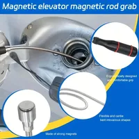 Outil de ramassage magnétique flexible en métal avec tige à forte aspiration – Pliable pour réparation automobile/évacuation d'évier et usages multiples