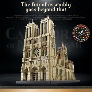 Reobrix 66016 Notre Dame Cathedral Building <b>Blocks</b> Model Educational Assembly Toy for Youth 8868 Pieces - Product Image 4