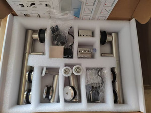 Box doccia stile europa sistema di movimento SUS304 kit Hardware per Mini <span class=keywords><strong>bagno</strong></span> interno porta scorrevole interno sistema di apertura - Product Image 4