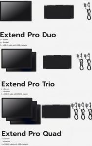 13.3 POUCES <span class=keywords><strong>Ofiyaa</strong></span> Dual Extender <span class=keywords><strong>P2</strong></span> PRO Triple Affichage Type-C Moniteur d'ordinateur portable personnalisé Support portable moniteur tri écran pour ordinateur portable - Product Image 4