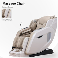 Fauteuil de massage zéro gravité avec lumière ambiante LED, shiatsu, airbag intégral, inclinable, Bluetooth pour spa à domicile