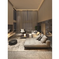 Ensemble de canapés en tissu personnalisable et créatif avec coussins rembourrés en éponge, design moderne pour appartement, salon, hôtel et villa