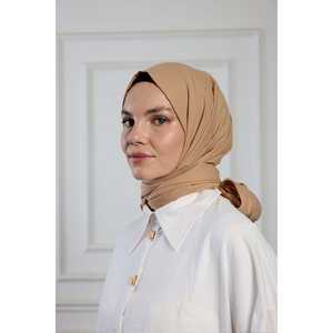 Pure Cotton <b>Scarf</b> Latte Woven Breathable Modest Women Casual Daily Wear - Product Image 2