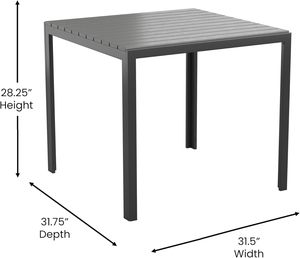 Modern Durable Outdoor <b>Aluminum</b> Frame Glass Dining <b>Table</b> for Hotel Villa & Park Use Patio Furniture - Product Image 2
