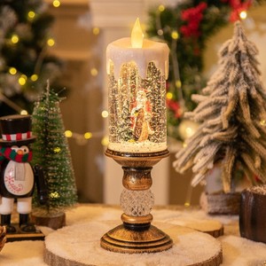 Hot Selling <b>Christmas</b> Crystal Lanterns Flameless LED Candles Eco-Friendly <b>Plug</b>-in Electric Decorations for Weddings Home Use - Product Image 1
