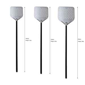 ไม้พายอลูมิเนียมด้ามยาวมีรูเปิดพิซซ่าพร้อมที่จับ - Product Image 6