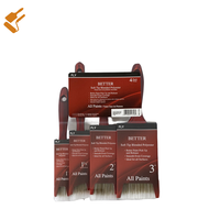 Vente en gros DIY 4pcs Jeu de pinceaux de qualité industrielle Manche en bois de haute qualité Poils naturels Matière plastique Personnalisable OEM