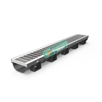 Caniveau de drainage rectangulaire en plastique léger HDPE pour eaux pluviales, version plastique pour extérieur