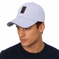 Gorra de Béisbol Deportiva de Primera Calidad, Unisex, Estilo Casual, Color Sólido, Visera Curva Tipo Sandwich, Logotipo Personalizado en Cuero, Algodón Puro
