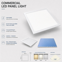Luminans 40W 3000K 4000K Plafonnier LED plat pour bureau, panneau LED commercial à intensité variable