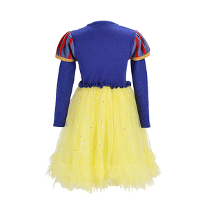 Robe de princesse Blanche-Neige pour filles, en coton, à manches longues, pour spectacle télévisé, film, Halloween, Noël, cosplay, déguisement de personnage pour enfants - Product Image 3