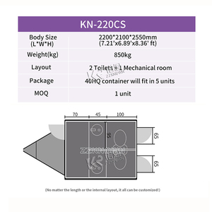 Meilleure vente : Remorque toilettes mobiles de luxe pour mariage, avec pompe à pied, lavabo et réservoir d'eau, pour usage extérieur et portable - Product Image 4
