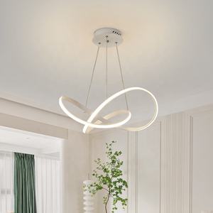 โคมไฟแขวน LED สไตล์นอร์ดิกที่ทันสมัยสำหรับโรงแรมบ้านห้องครัวตกแต่งห้องทานอาหารโคมไฟระย้าโลหะสุดสร้างสรรค์ - Product Image 2