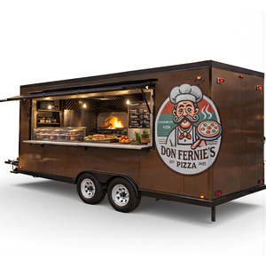Carrello Mobile per Alimenti, Rimorchio per Catering Personalizzato, Rimorchio Alimentare Trainabile Specializzato per <span class=keywords><strong>Pizza</strong></span>, Uso <span class=keywords><strong>Ristorante</strong></span>, Pronto all'Uso Esterno, in Alluminio - Product Image 1