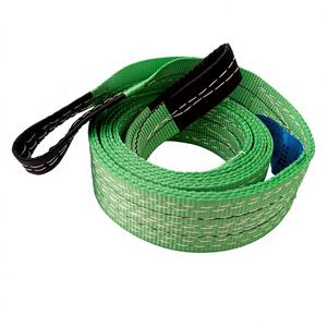 Eslinga Plana de Poliéster de Alta Resistencia <span class=keywords><strong>con</strong></span> Dos Lazos y Accesorios de Acero para Elevación y <span class=keywords><strong>Amarre</strong></span> Marino - Product Image 4