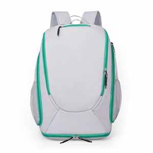 Sac de sport portable Oxford personnalisé avec logo pour tennis et pickleball, compartiment à chaussures séparé au bas, fermeture à cordon pour raquettes - Product Image 6