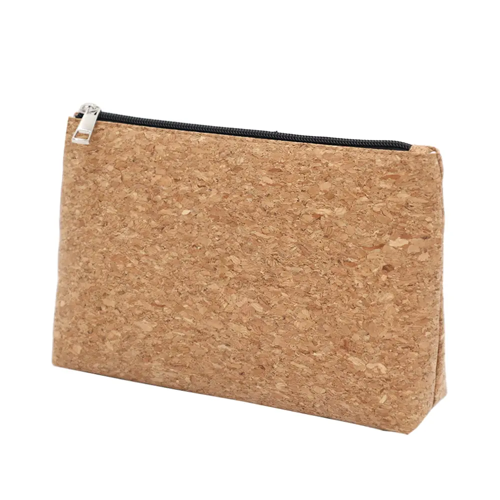 Cosmetic Bag Makeup 2021 Printed Custom Cork Cosmetic Gadget Electronics Accessories Organizer Zipper Bag Eco Natural Makeup Brushes Promotion Pouch