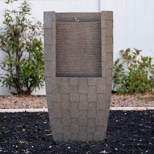 Nieuwe stijl elektrische draagbare rechthoekige vezelhars weerbestendige watervalfontein binnenwaterpartij - Product Image 4