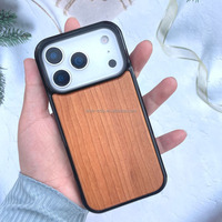 Coque de téléphone de protection antichoc en bois véritable de haute qualité pour iPhone 17 16 Air Pro Max