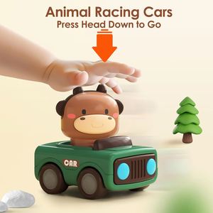 ILearn Press Ensemble de voitures de course animales pour bébés et tout-petits, avec jouets à friction à pousser et à tirer, pour les 6 mois à 3 ans - Product Image 6