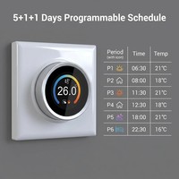 Termostato Inteligente para Calefacción por Suelo Radiante con WiFi, Perilla Giratoria, Ahorro de Energía, Control Preciso de Temperatura