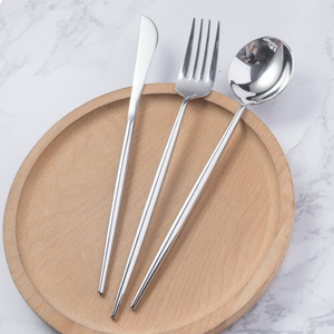 KaiYuan poignée aiguisée de polissage de miroir de style anglais couverts argentés en acier inoxydable de qualité supérieure pour le mariage - Product Image 3
