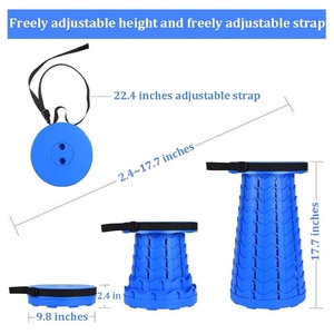 Portable Telescopic Folding Camping <b>Stool</b> <b>Garden</b> <b>Stool</b>, Suitable for Adult Outdoor Fishing, Hiking, Gardening, Travel, Barbecue - Product Image 3