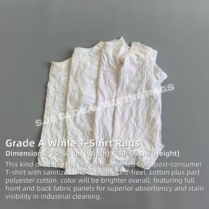 Paños de Limpieza Industriales Absorbentes de Algodón Mecánico 100% Algodón Blanco Puro 25 Lbs Trapos Reciclados para Limpieza - Product Image 2