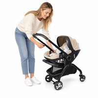 Poussette Bébé Kidilo Personnalisable avec Logo, Vente en Gros, 4 en 1, Cadre en Alliage d'Aluminium, Pliable, Multifonctionnelle, Capacité de Charge 15kg, 0-6 Mois, Extérieur