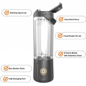 550ML Portable Blender USB Rechargeable Fitness Food <b>Kitchen</b> Baby Food Processor <b>Small</b> Home <b>Appliances</b> - Product Image 3