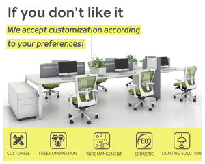 Profilo della struttura in alluminio divisorio modulare per mobili in legno moderno ufficio Call Center Workstation box per ufficio - Product Image 6