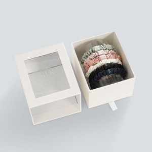 Шелковые галстуки для волос на заказ, сорт Oragnic шелк 22 Momme 6A с OEKO-TEX, резинки для волос из 100% тутового шелкопряда, без повреждений - Product Image 4