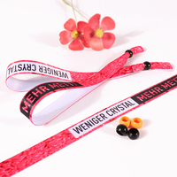 Kunden spezifisches Polyester Neuheit Material Sublimation Stoff Armband mit Hartplastik Chip