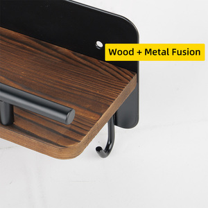 Home Decor <strong>Wall</strong> Mount Car <strong>Key</strong> and Mail Holder Wooden <strong>Key</strong> Holder for <strong>Wall</strong> with Shelf - Product Image 2